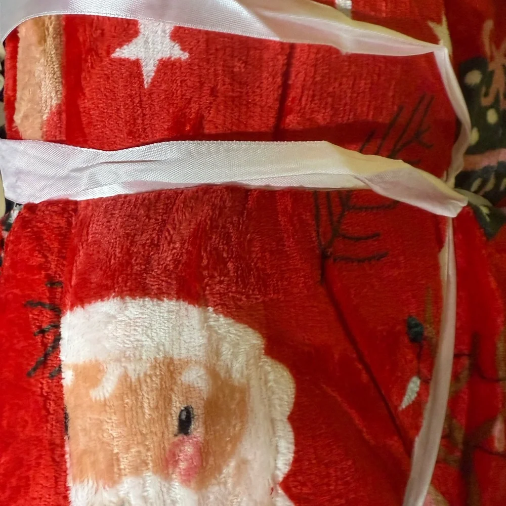 NWT Hobby Lobby 60x 50 throw Santa Reindeer